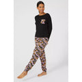 Black - Pack Shot - Debenhams Womens-Ladies Autumn Meadow Jersey Long-Sleeved Pyjama Top