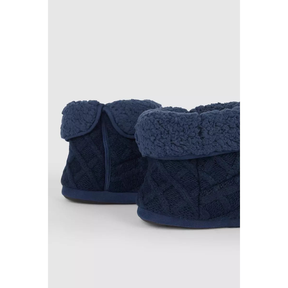 Navy - Lifestyle - Debenhams Mens Crosshatch Knitted Slippers