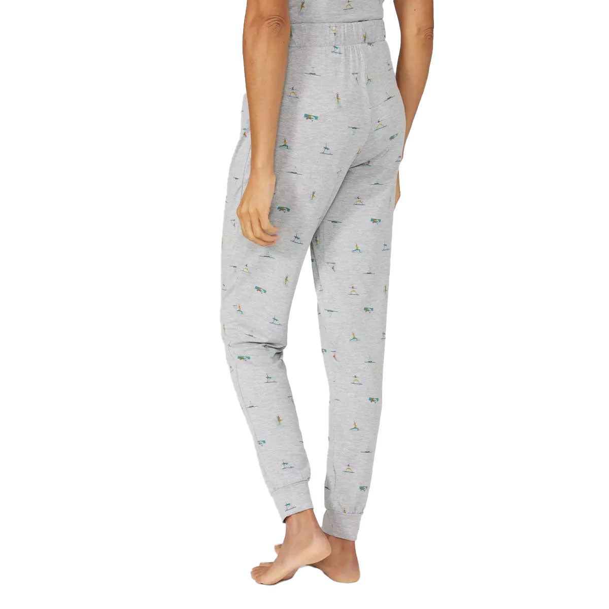 Grey Marl - Back - Debenhams Womens-Ladies Rituals All-Over Print Cuffed Lounge Pants