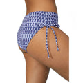 Navy - Back - Debenhams Womens-Ladies Geometric Ruched Side Bikini Bottoms