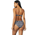 Black - Back - Debenhams Womens-Ladies Giraffe Print Ruched Side Bikini Bottoms