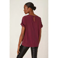 Berry - Back - Dorothy Perkins Womens-Ladies Rolled Sleeves Tall Blouse