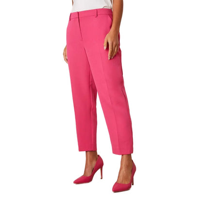 Fuchsia - Front - Dorothy Perkins Womens-Ladies Plain Petite Ankle Grazer Trousers