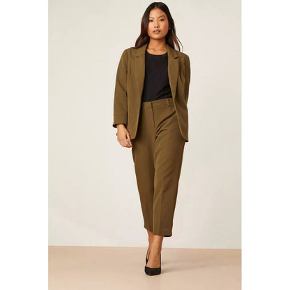 Khaki - Lifestyle - Dorothy Perkins Womens-Ladies Plain Petite Ankle Grazer Trousers
