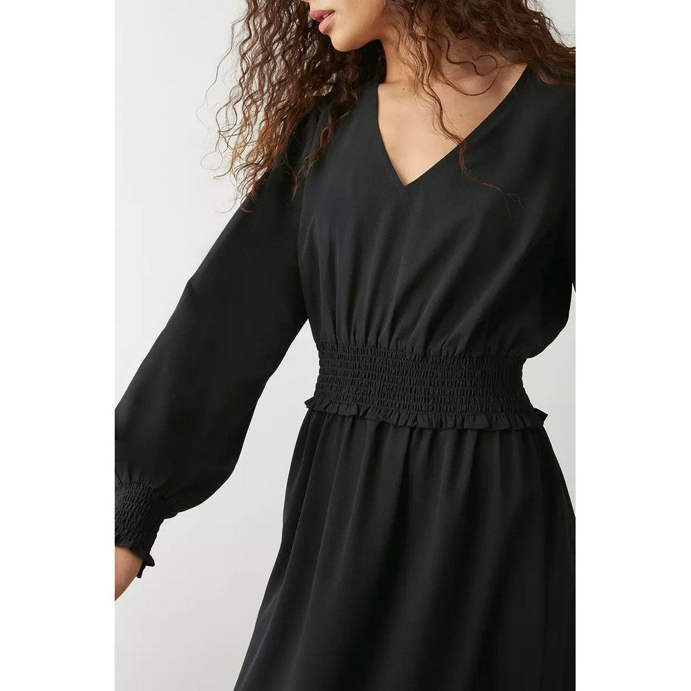 Black - Lifestyle - Dorothy Perkins Womens-Ladies Shirred Tall Midi Dress