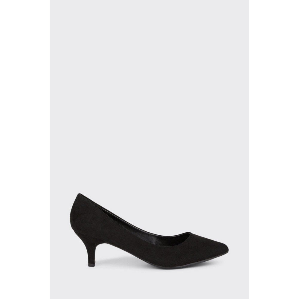 Natural Black - Back - Dorothy Perkins Womens-Ladies Dora Low Heel Court Shoes