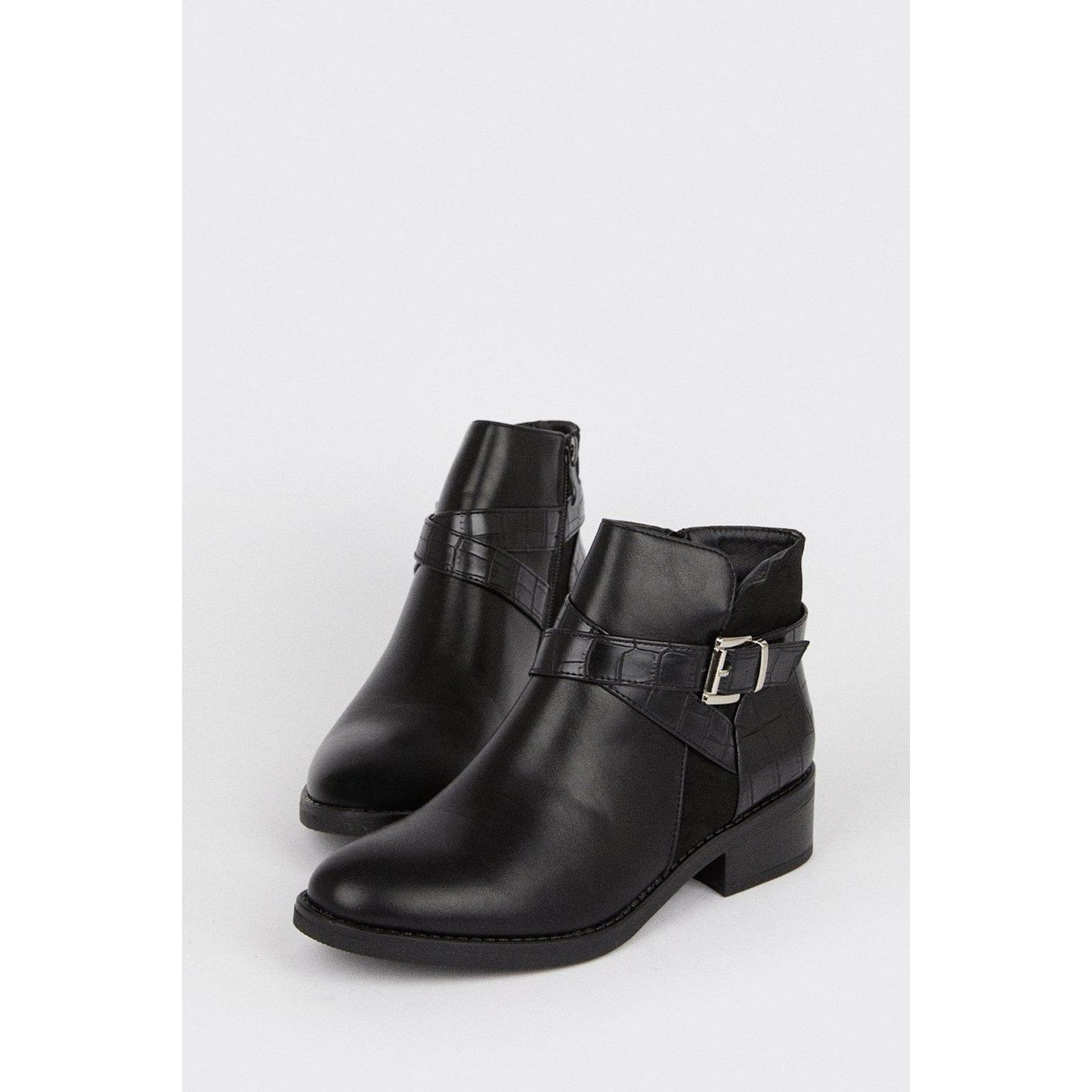 Black - Side - Dorothy Perkins Womens-Ladies Annie Ankle Boots