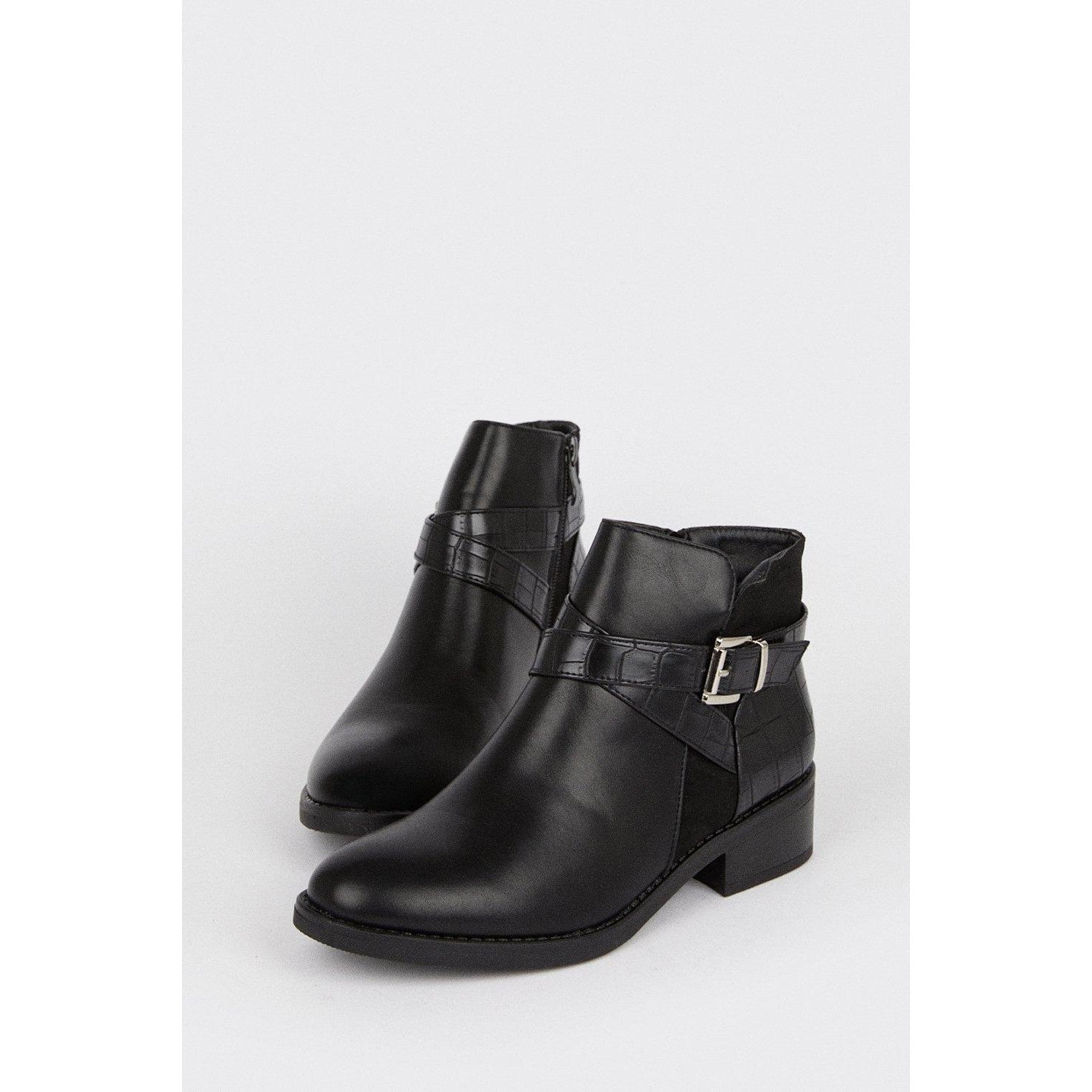Black - Side - Dorothy Perkins Womens-Ladies Annie Ankle Boots