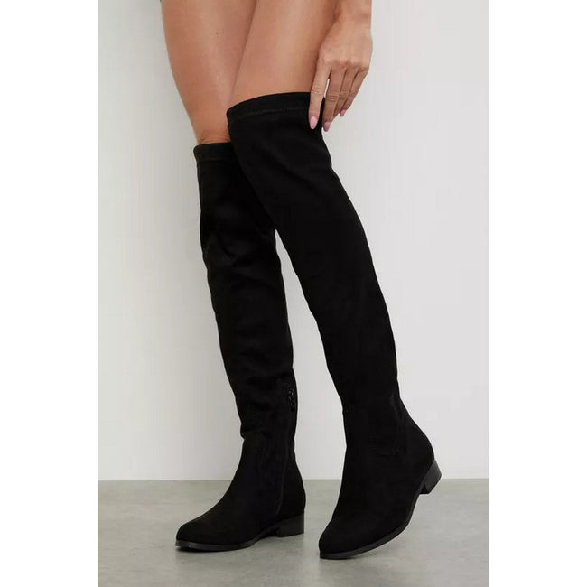 Dorothy Perkins Womens Ladies Kami Faux Suede Flat Knee High Boots Discounts on great Brands