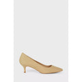 Taupe - Side - Dorothy Perkins Womens-Ladies Dove Wide Kitten Heel Court Shoes