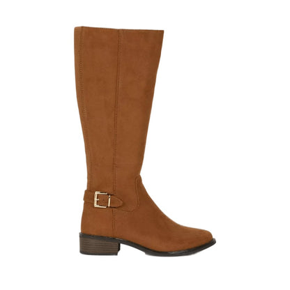 Chocolate - Front - Dorothy Perkins Womens-Ladies Kinley Buckle Detail Riding Boots