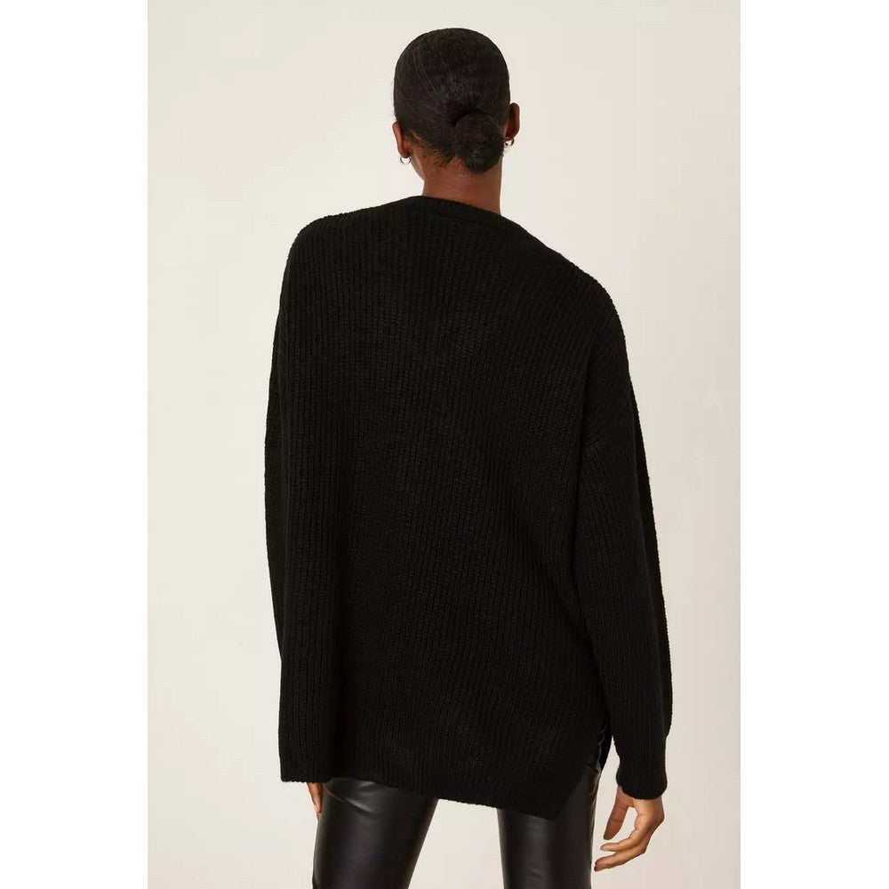 Black - Back - Dorothy Perkins Womens-Ladies V Neck Tall Jumper