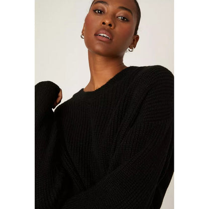 Black - Side - Dorothy Perkins Womens-Ladies V Neck Tall Jumper