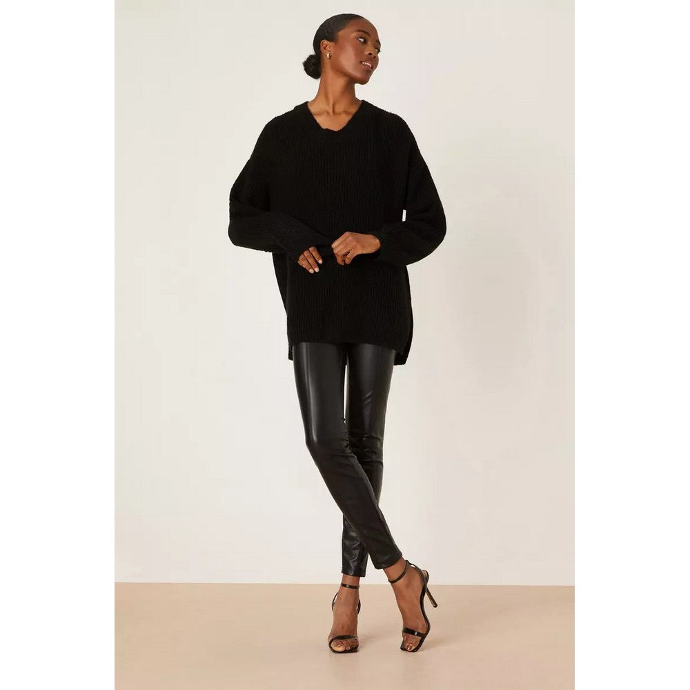Black - Lifestyle - Dorothy Perkins Womens-Ladies V Neck Tall Jumper