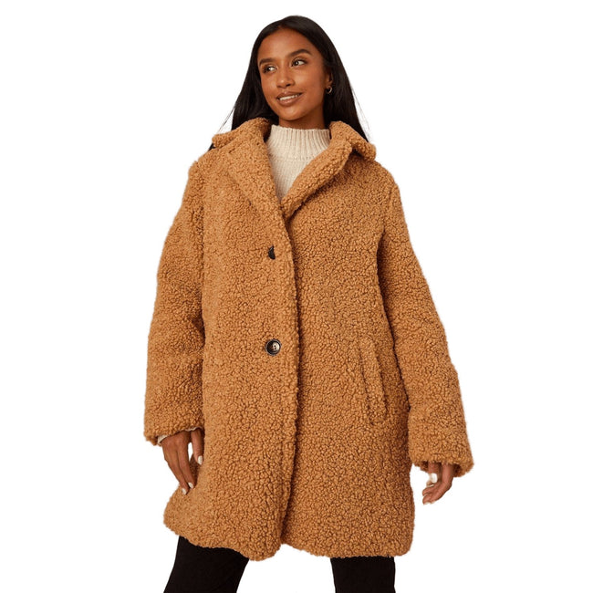 Dorothy Perkins Womens Ladies Teddy Fleece Petite Coat Discounts on great Brands
