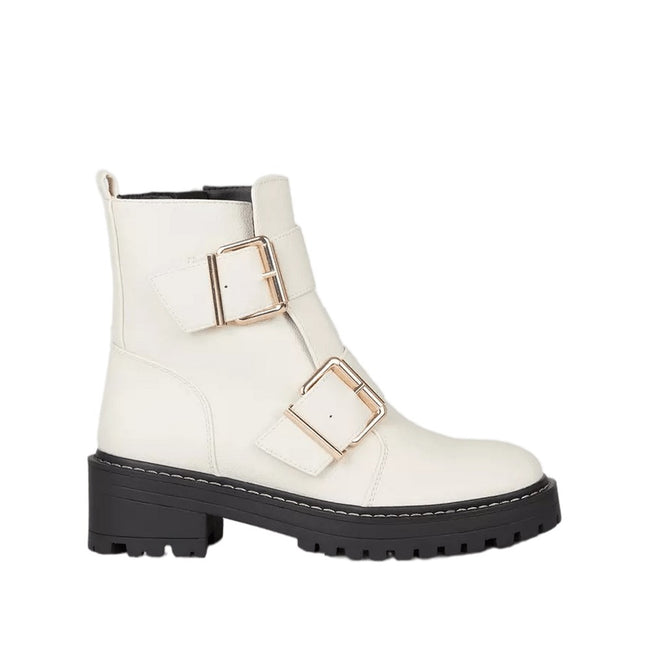 Faith Womens Ladies Sade Double Buckle Biker Boots Discounts on great Brands