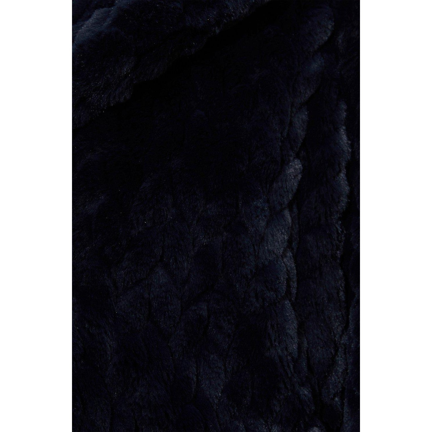 Midnight - Lifestyle - Dorothy Perkins Womens-Ladies Textured Faux Fur Longline Coat