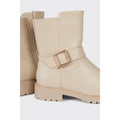 Bone - Back - Dorothy Perkins Womens-Ladies Milana Biker Boots