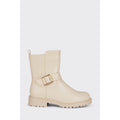 Bone - Side - Dorothy Perkins Womens-Ladies Milana Biker Boots