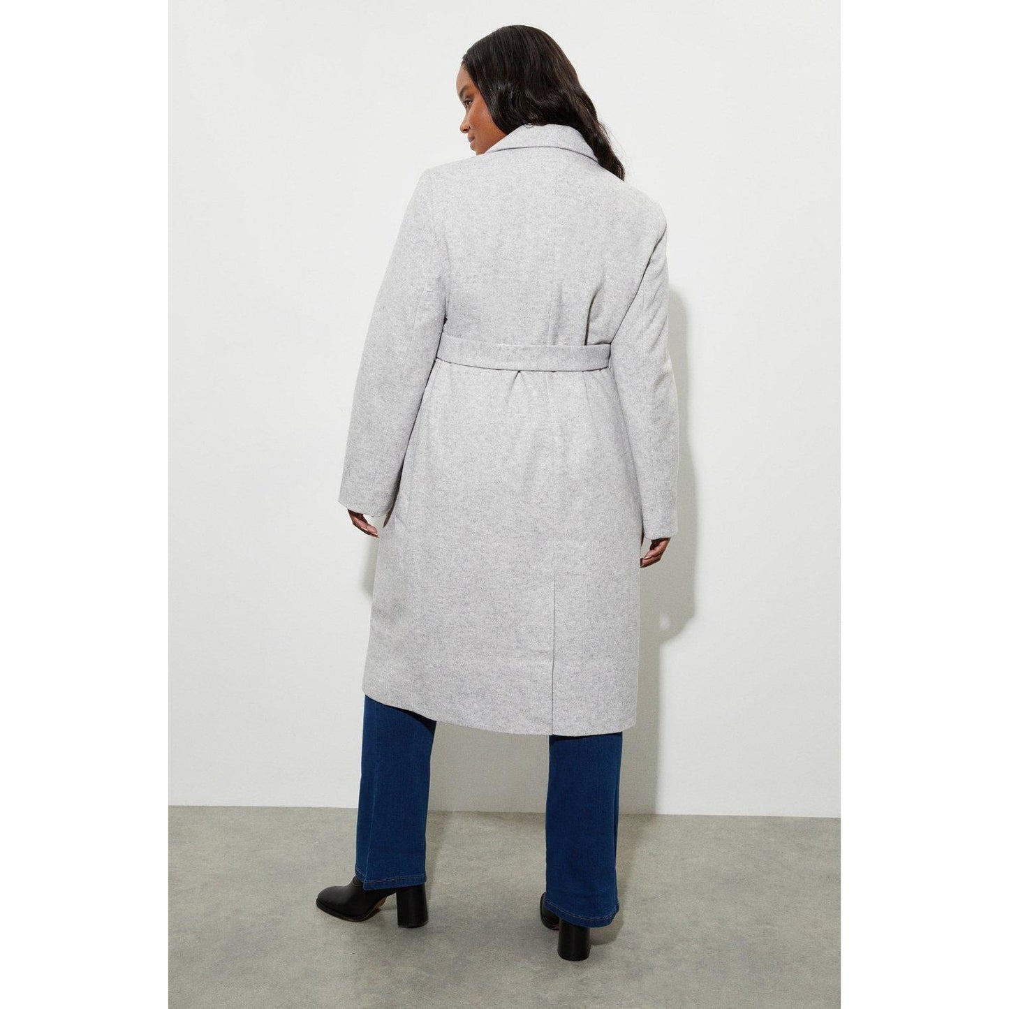 Grey - Back - Dorothy Perkins Womens-Ladies Buckle Detail Maternity Coat