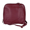 Burgundy - Front - Eastern Counties Leather Womens-Ladies Farah Handbag With Panel Detail