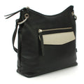 Black-White - Side - Eastern Counties Leather Womens-Ladies Yvie Handbag