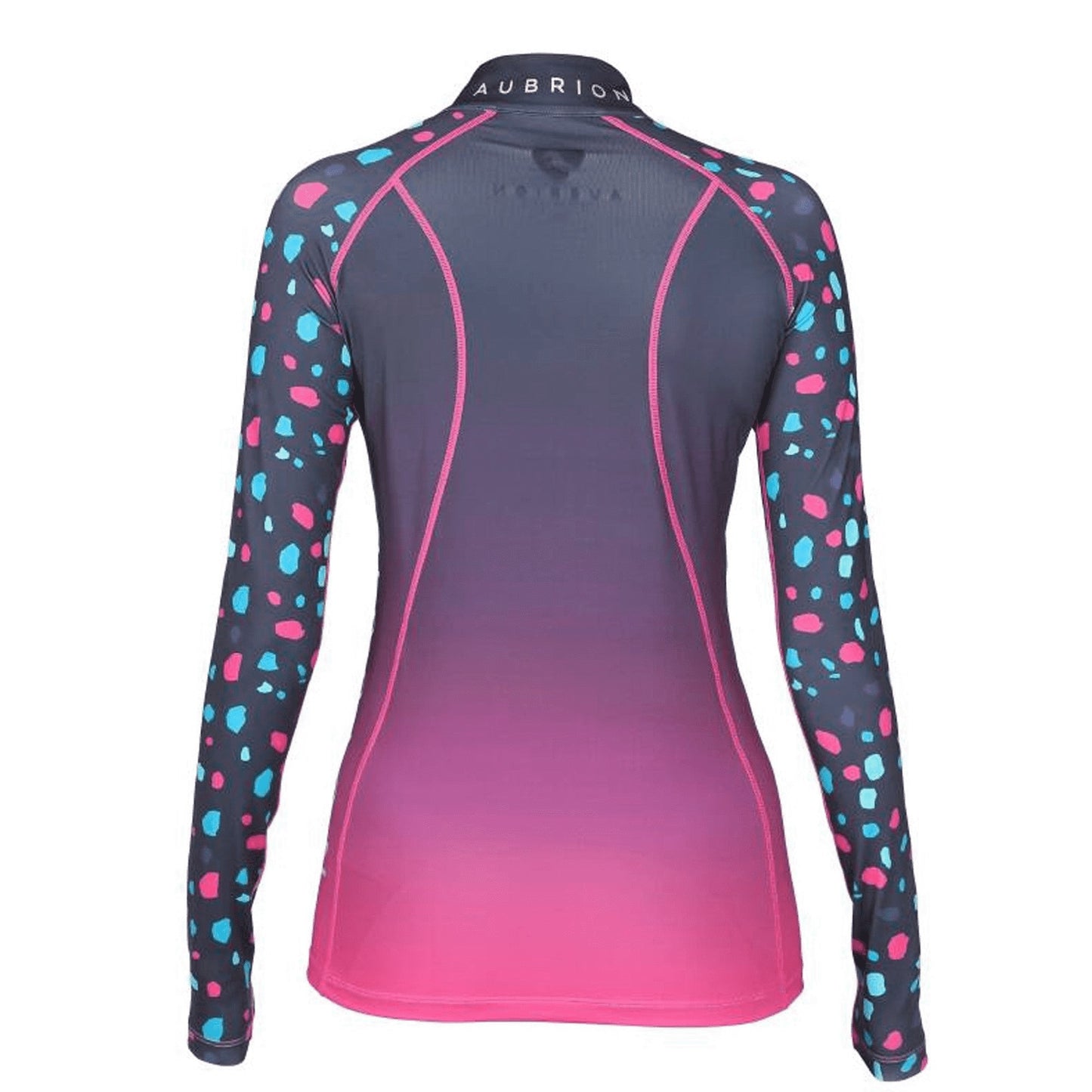 Pink - Side - Aubrion Womens-Ladies Hyde Park XC Spotted Cross Country Shirt