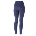 Navy - Back - Aubrion Womens-Ladies Hudson Horse Riding Tights