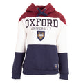 Maroon-Navy-White - Front - Oxford University Unisex Adults Crest Hoodie