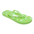 Lime - Front - FLOSO Childrens-Kids Girls Heart Flip Flops