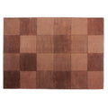 Chocolate - Front - Flair Rugs Wool Squares Design Floor Rug