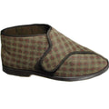 Brown - Back - GBS Keswick Touch Fastening Bootee - Mens Slippers - Mens Bootee