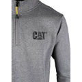 Dark Heather Grey - Back - Caterpillar Mens Canyon 1-4 Zip Pullover