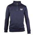 Navy - Front - Caterpillar Mens Canyon 1-4 Zip Pullover