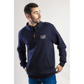 Navy - Side - Caterpillar Mens Canyon 1-4 Zip Pullover