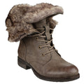 Brown - Front - Divaz Womens-Ladies Leigh Lace Up Ankle Boots