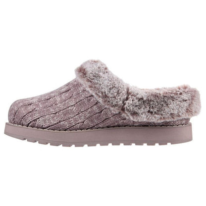 Mauve - Lifestyle - Skechers Womens-Ladies SK31204 Keepsakes Ice Angel Slip On Mule Slippers