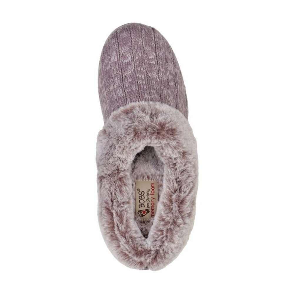 Mauve - Pack Shot - Skechers Womens-Ladies SK31204 Keepsakes Ice Angel Slip On Mule Slippers