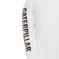 White - Back - Caterpillar Mens Custom Banner T-Shirt