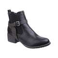 Black - Front - Divaz Womens-Ladies Ivana Block Heel Ankle Boots