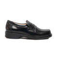 Black - Back - Amblers Manchester Leather Loafer - Mens Shoes