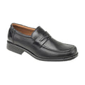 Black - Front - Amblers Manchester Leather Loafer - Mens Shoes