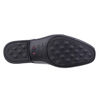 Black - Lifestyle - Hush Puppies Mens Cale Oxford Plain Toe Leather Shoes