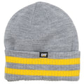 Grey-Yellow - Back - Caterpillar Mens Dillon Beanie