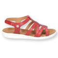 Red - Close up - Hush Puppies Womens-Ladies Callie Touch Fastening Sandals