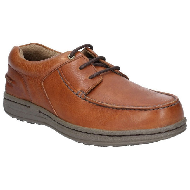 Tan - Lifestyle - Hush Puppies Mens Winston Victory Lace Up Leather Moccasins