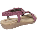 Plum - Side - Fleet & Foster Womens-Ladies Magnolia Elastic T-Bar Sandal