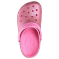 Light Pink - Pack Shot - Crocs Childrens-Kids Classic Glitter Slip On Clog