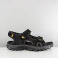 Black - Back - CAT Lifestyle Mens Giles Leather Sandal