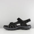 Black - Side - CAT Lifestyle Mens Giles Leather Sandal
